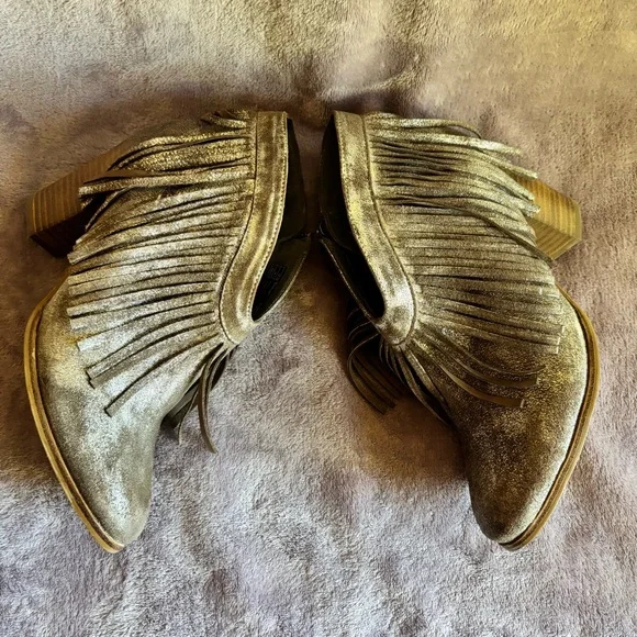 Ariat Unbrindled Layla metallic fringe western boots size 10 - Picture 9 of 15